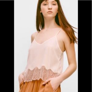 Aritzia Wilfred cream silk camisole